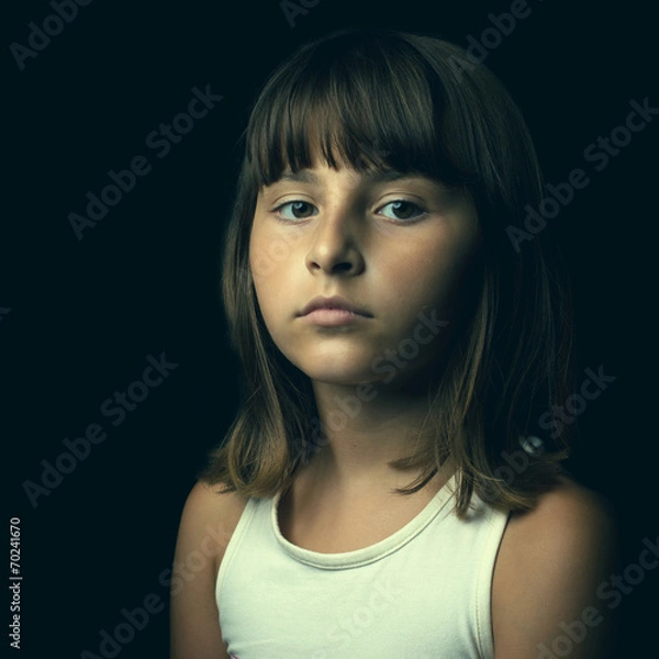 Obraz Sad Child Portrait
