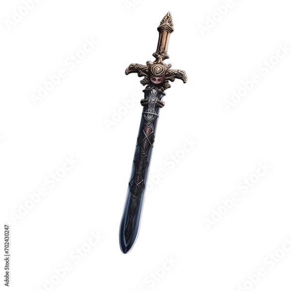 Fototapeta Realistic knight's sword without background