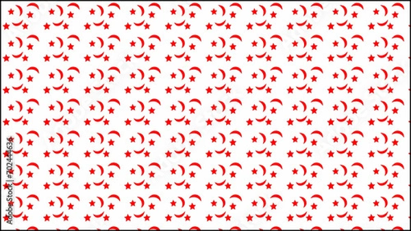 Obraz red and white background with numbers