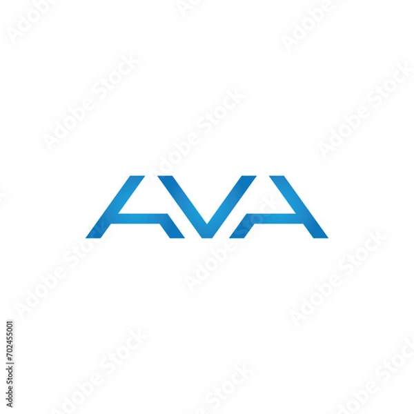 Obraz Vector letter AVA logo design with premium concept