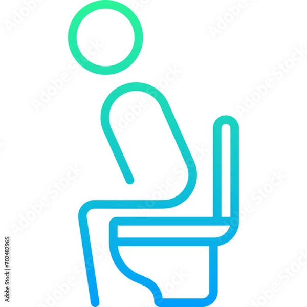 Obraz green gradient icon - diarrhea