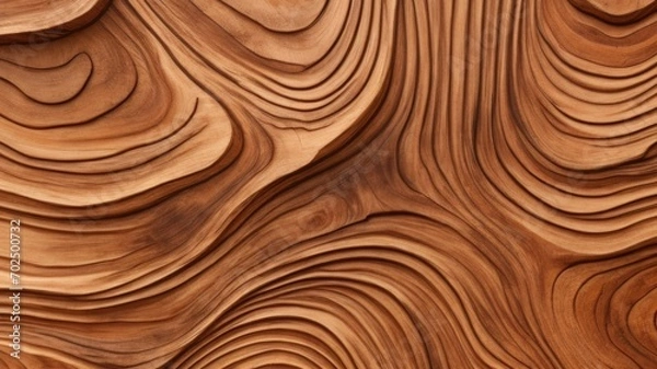 Obraz Abstract wood carvings, swirling lines.