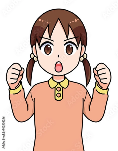 Obraz ガッツポーズの女の子