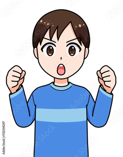 Obraz ガッツポーズの男の子