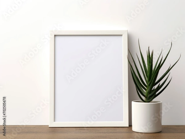 Fototapeta Minimalistic Image Mockup with Copy Space and Black Frame