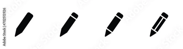 Fototapeta Edit icon set. Pencil icon vector illustration