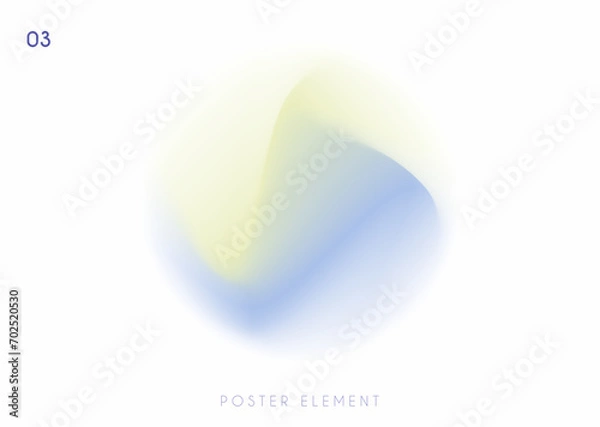 Obraz soft liquid mesh gradient isolated on white background, vector design for poster, banner, flyer, element