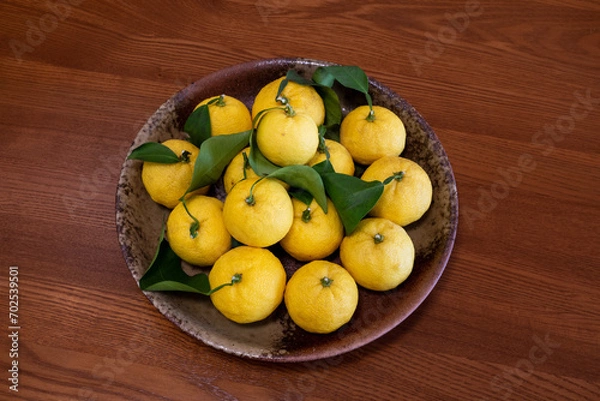 Obraz ゆずの収穫