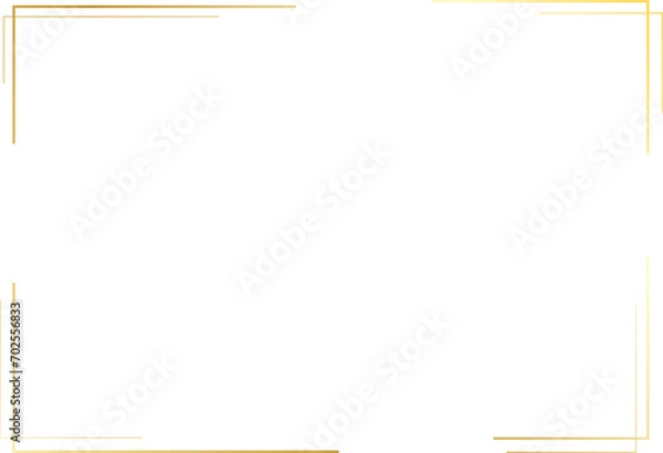 Fototapeta gold frame transparent background