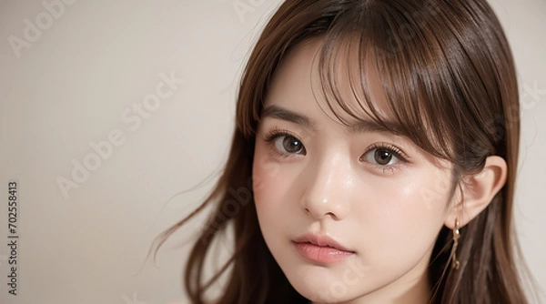 Obraz 美しい女性　美容　モデル｜Generative AI	
