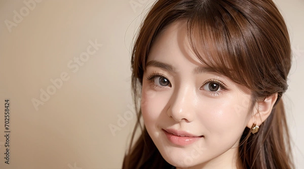 Obraz 美しい女性　美容　モデル｜Generative AI	
