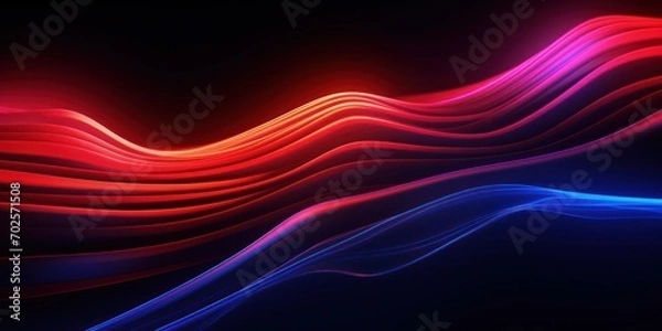 Obraz Abstract Neon Lines 3D Background