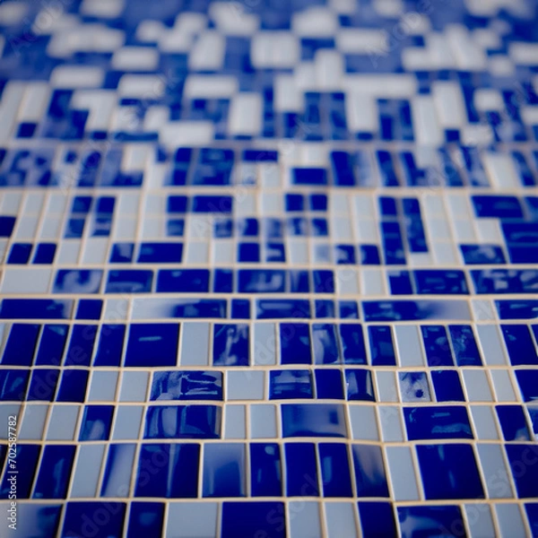Obraz blue mosaic background