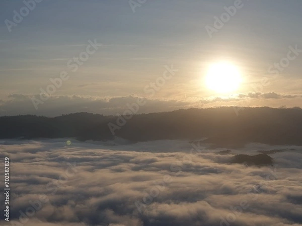 Obraz sunset in the mountains