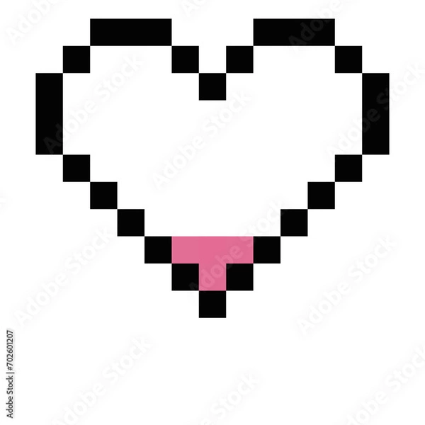Fototapeta Pixel Heart Element 