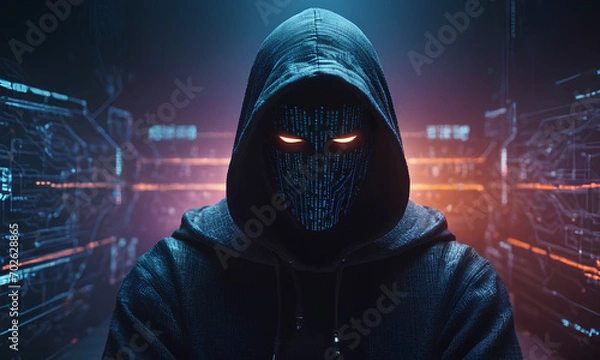 Obraz primo piano di un hacker