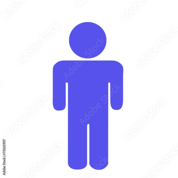 Fototapeta 青色の人のイラスト