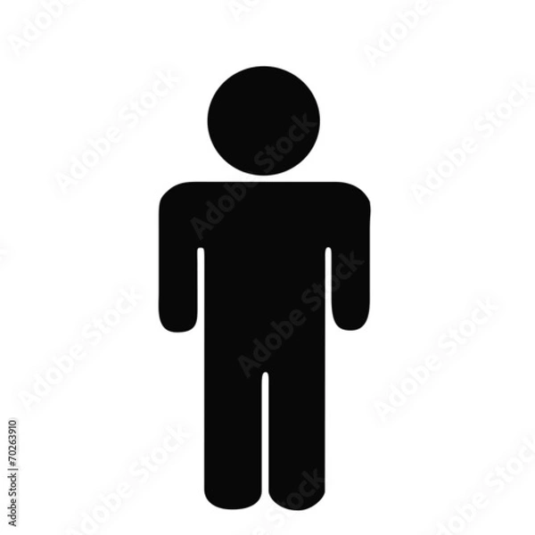 Obraz 黒色の人のイラスト