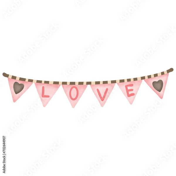 Fototapeta Valentine's flag 1