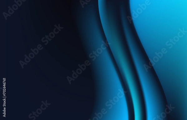 Obraz elegant blue and black gradient background. subtle gradient background. blue background. black background. elegant background. wave background