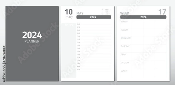 Obraz Agenda Page Template A5
