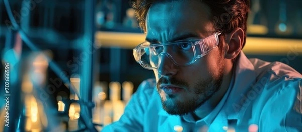 Fototapeta Scientist with glasses