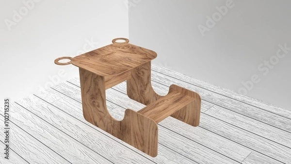 Fototapeta 3dsmax children's table