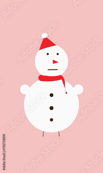 Obraz snowman with hat