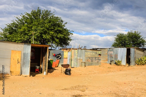 Fototapeta Blechhütten-Siedlung