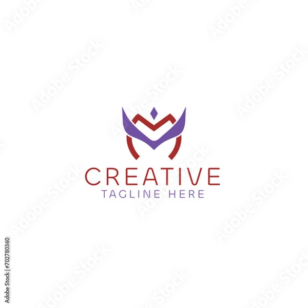 Fototapeta mv logo design vector illustration template