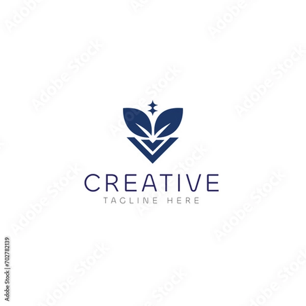 Fototapeta leaf creative logo design