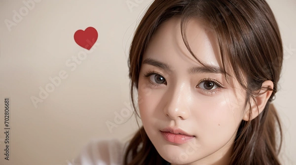 Obraz ハート　女性　バレンタイン｜Generative AI