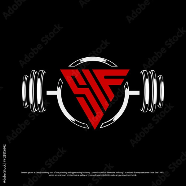 Fototapeta S I F Gym Logo/ T shirt Design