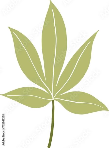 Obraz simplicity cannabis leaf freehand drawing