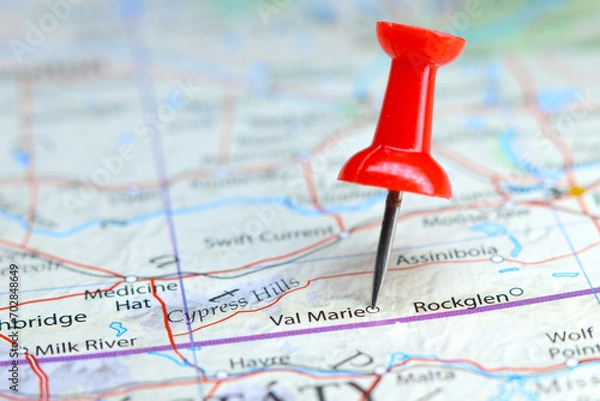 Obraz Val Marie, Canada pin on map