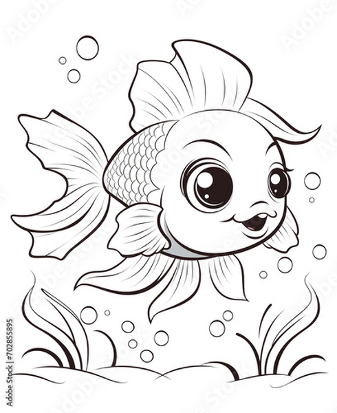 Fototapeta Kolorowanki ryb