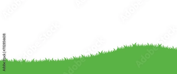 Obraz Grass Meadow Bottom Border for Background Element Decoration Vector Illustration