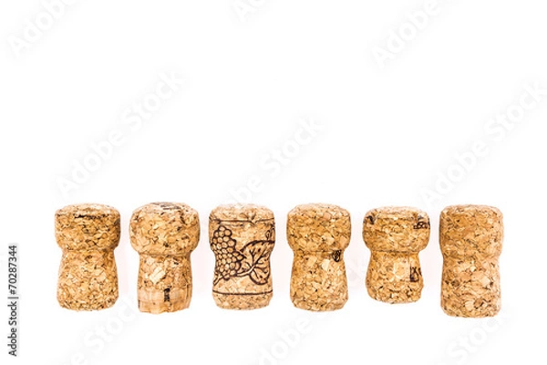 Fototapeta Champagne corks isolated