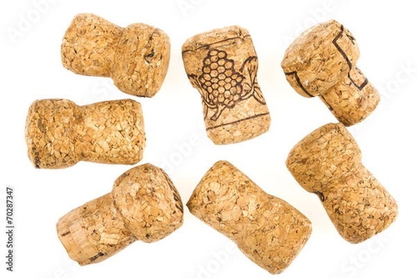 Fototapeta Champagne corks isolated