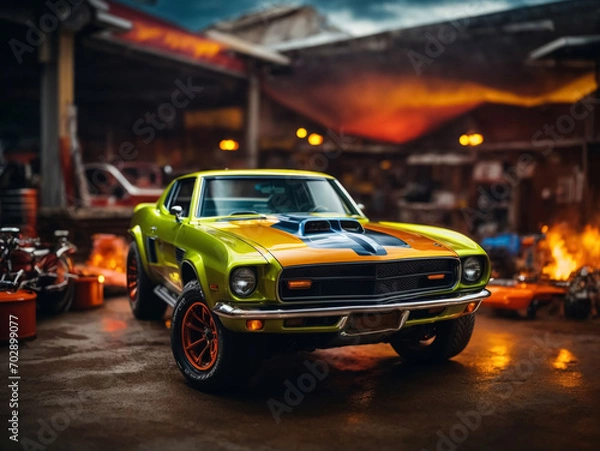 Fototapeta miniature toy car