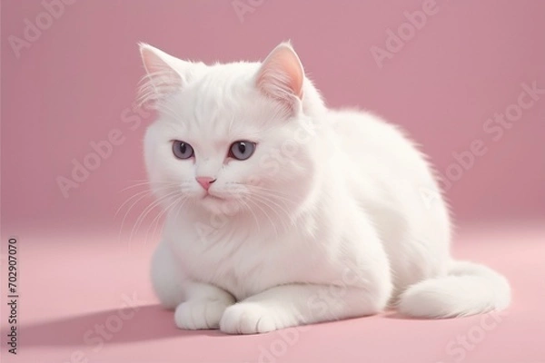 Obraz white kitten with bow