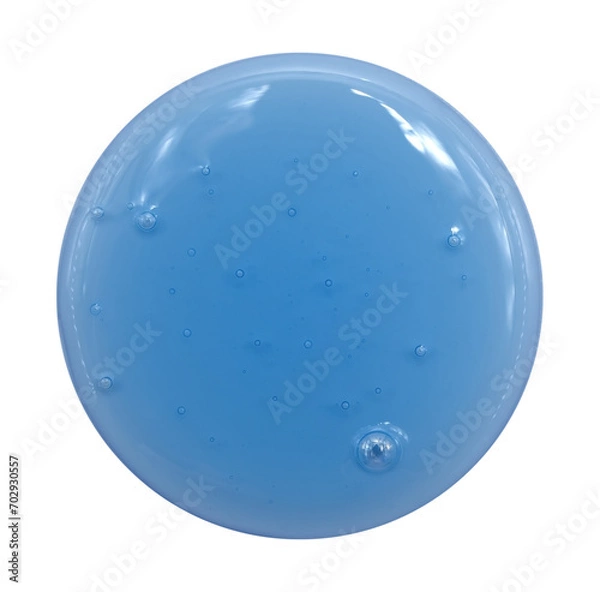 Obraz Soap foam round shape on a white background. Shampoo or detergent drop isolate