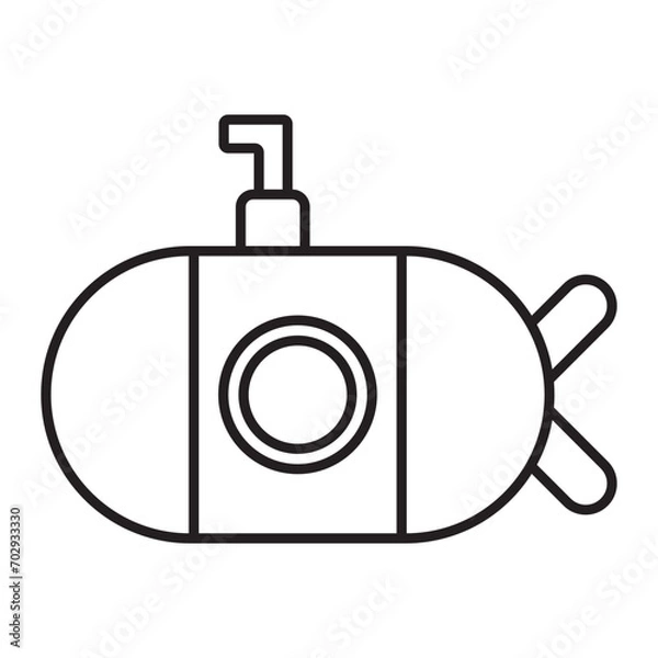 Fototapeta Submarine line icon.