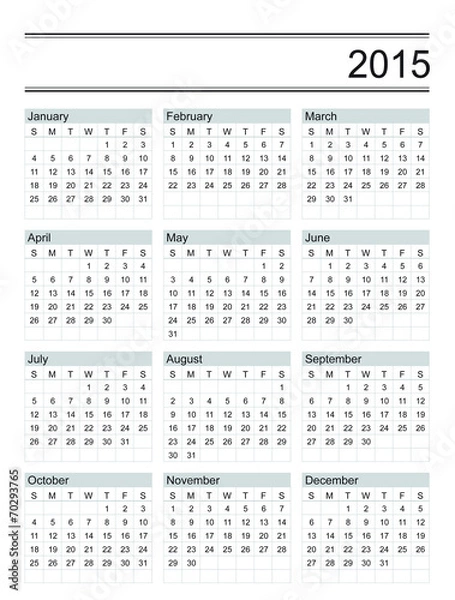 Obraz 2015 calendar