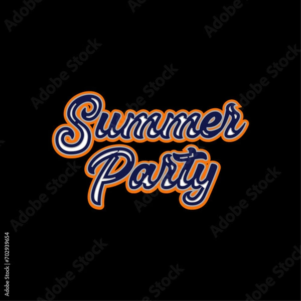 Fototapeta Summer party creative design typograhy lettering