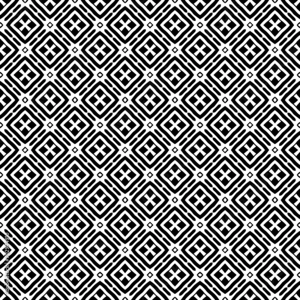 Fototapeta Black seamless abstract pattern. Overlay for background and backdrop. Ornamental design. PNG graphic illustration with transparent background.