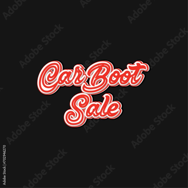 Fototapeta Carboot sale lettering creative design vector design