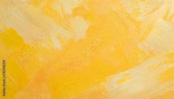 Obraz art oil and acrylic smear blot canvas painting wall abstract texture yellow pastel color stain brushstroke texture background