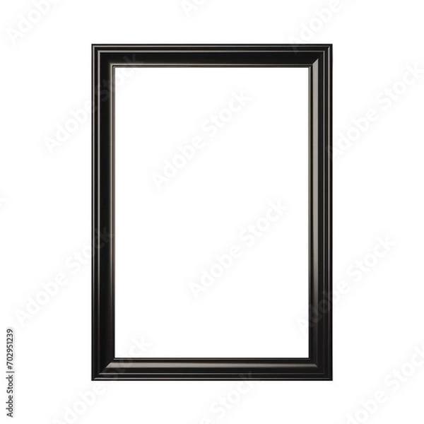 Fototapeta Mockup of a black wooden picture frame