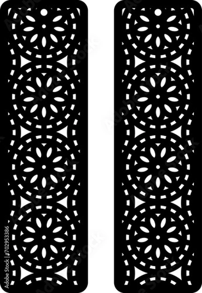 Fototapeta Laser Cuttting Rectangle Earrings Digital Template